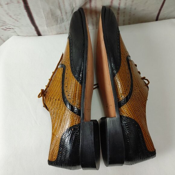 Stacy Adams Memory Foam Reptile Animal Print Two Tone Dress Shoes Size 15 NWOT - Picture 11 of 15